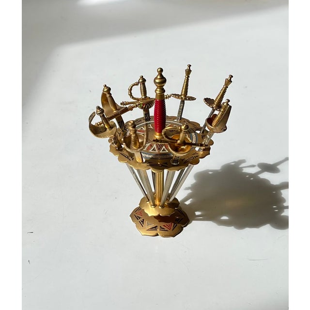 Metal Vintage Toledo Cocktail Sword Skewers, 1970s, Set of 8 For Sale - Image 7 of 7