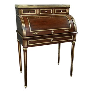 Small Mahogany Cylinder Desk, 1800s For Sale