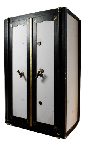 Floor Safe with 2 Doors in Iron, 1800s