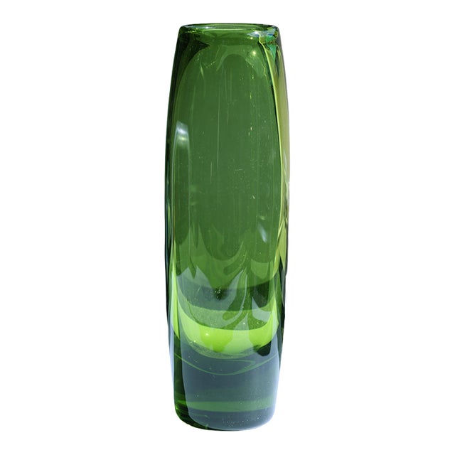 Holmegaard Green Vase Per Lutken 18122 For Sale
