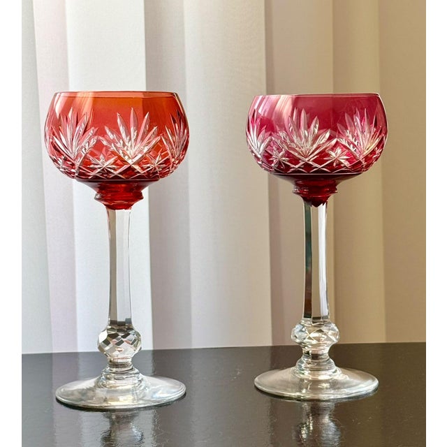 French Massenet Crystal Hock Glasses by Saint-Louis, 1920, Set of 6 For Sale - Image 16 of 18