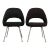 Black 1970's Saarinen for Knoll Attributed Executive Armless Chairs- a Pair For Sale