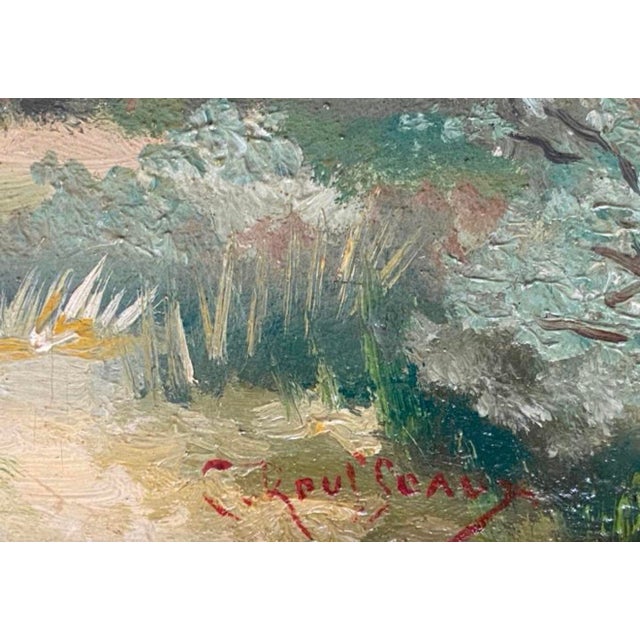 C. Rousseau, 1900s, Oil on Board For Sale - Image 4 of 7