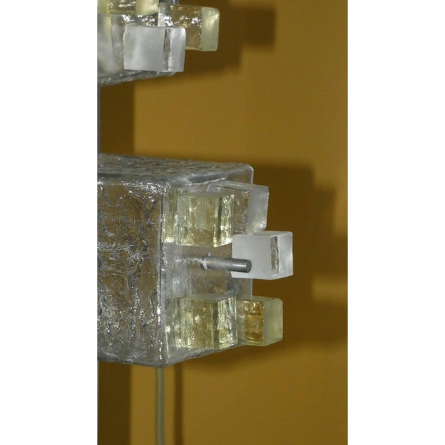 Vintage Murano Glass and Steel Wall Lamp by Albano Poli for Poliarte, Italy, 1960s For Sale - Image 13 of 16