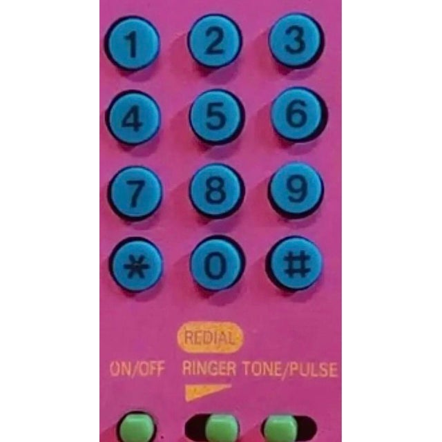 1990s 1990’s Canetti Post Modern Hot Pink Memphis Abstract Picasso Pop Art Phone For Sale - Image 5 of 9