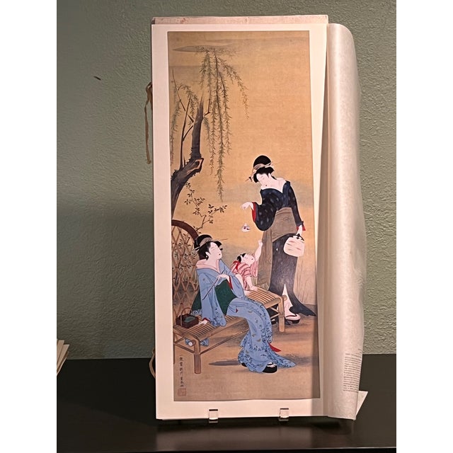 Late 20th Century Japanese Ukiyo-E Masterpieces Folio Set 12 Prints Bijinga Boxed Art For Sale - Image 12 of 17