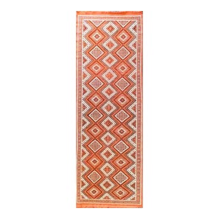 Vintage Handmade Tribal Moroccan Runner, 3'1" X 9'10" For Sale