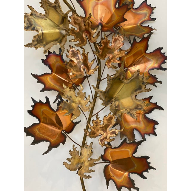 Vintage Maple Leaves Metal Wall Sculpture by Curtis Jere Chairish