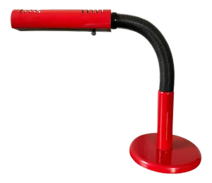 Vintage Mid Century Red Lightolier Gooseneck Desk Lamp