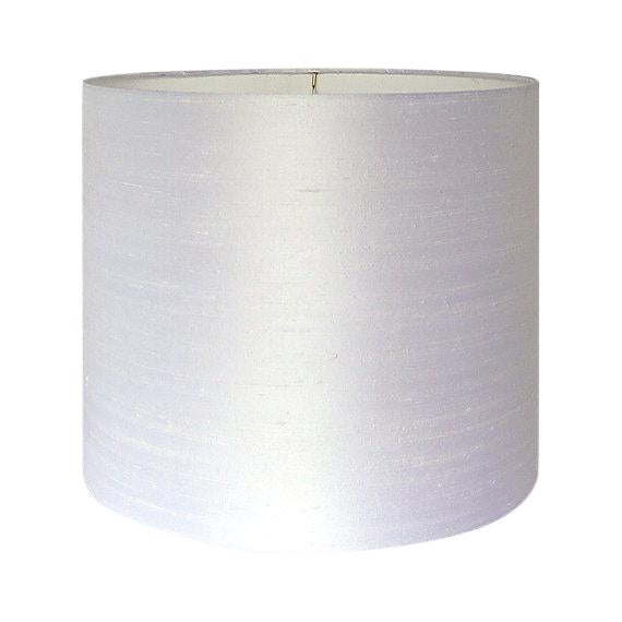 Dupioni Silk White Drum Lamp Shade | Chairish