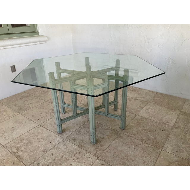 McGuire Vintage Coastal McGuire Style Dining Table For Sale - Image 4 of 4