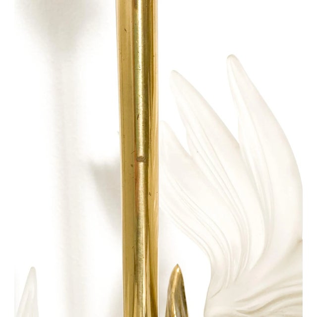 1970s 1970's Stiffel Brass and Lucite Bird of Paradise Table Lamps - a Pair For Sale - Image 5 of 13