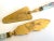 Antique Early 1900's Neoclassical Hand Painted Floral Gilded Porcelain Brass Fish Serving Utensils - Set of 2 For Sale - Image 10 of 13