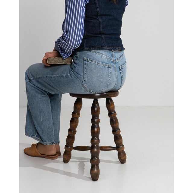 1970s French Bobbin Stool For Sale In Greensboro - Image 6 of 12