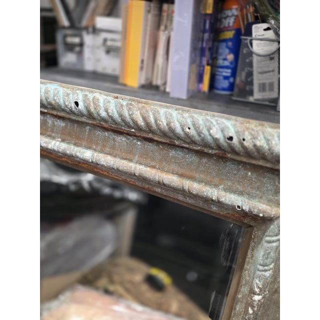 Enormous Vintage Copper Mirror For Sale - Image 4 of 4