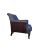 Set of Blue Wool Armchairs For Sale - Image 3 of 6