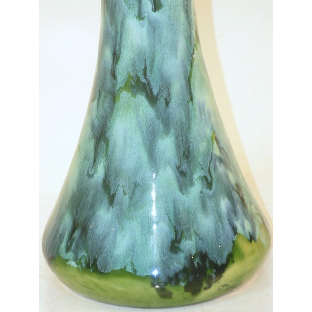 Mid 20th Century Vase Drip Glaze Pottery Blue & Green Retro Mid Century Modern For Sale - Image 13 of 13