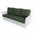 1990s Presidents Nantucket Stick White Reed Rattan Livingroom Set W/ Green Cushions For Sale - Image 4 of 9