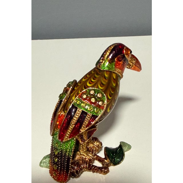 2006 Fitz and Floyd Guild Collection Jeweled Orange Beak Bird Figurine With Box For Sale In Portland, ME - Image 6 of 13