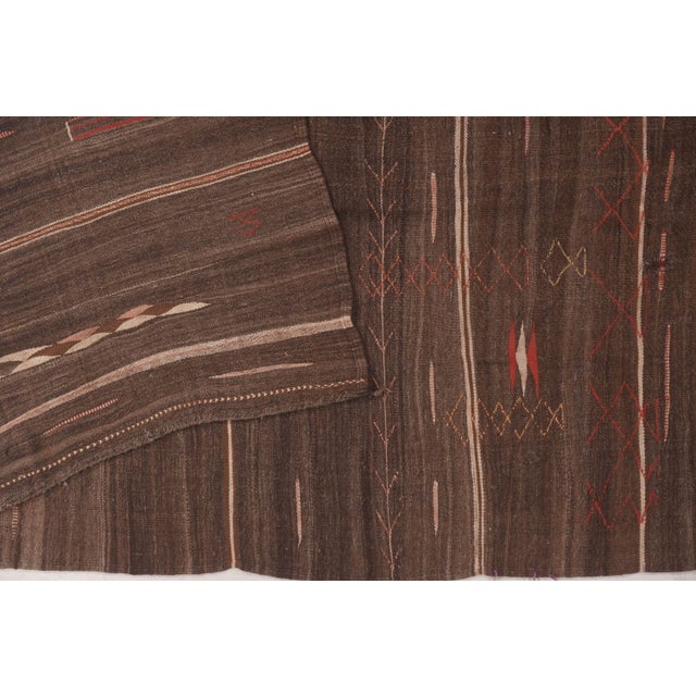 Tan Vintage Moroccan Throw 5'2 X 10'7 For Sale - Image 8 of 8