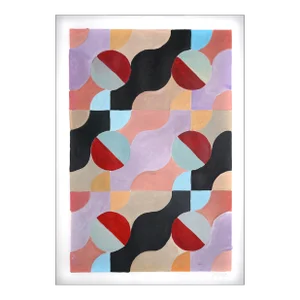 2022 "Pastel River Flow" Abstract Acrylic Painting on Watercolor Paper by Natalia Roman