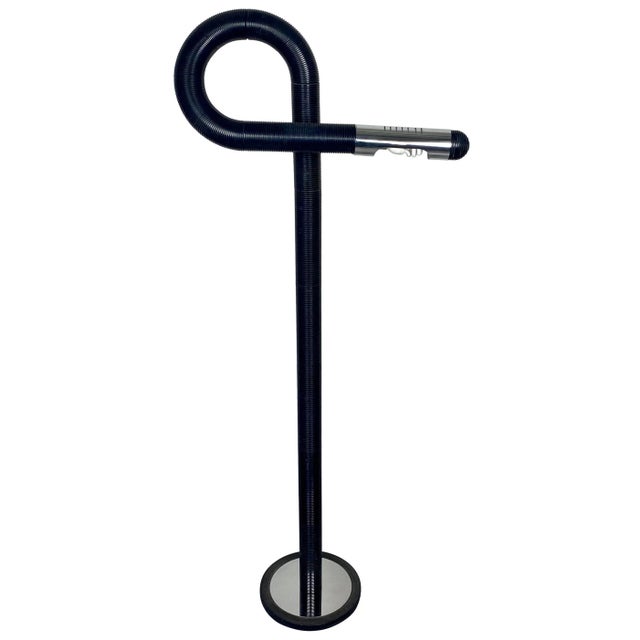 Black Adjustable Tubular Floor Lamp, Italy, 1970s For Sale - Image 11 of 11