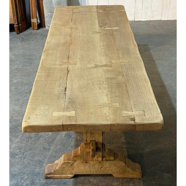 Large French Oak Farmhouse Dining Table, 1920 For Sale - Image 11 of 18