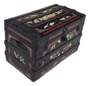 Antique Trunk With Later Painted Details