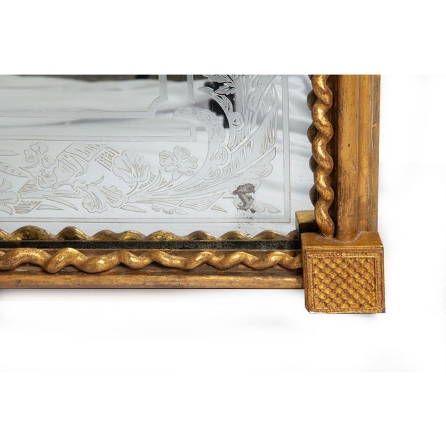 Large Antique French Louis Philippe Arched-Top Giltwood Pier Mirror Ca. 1870 For Sale - Image 13 of 18