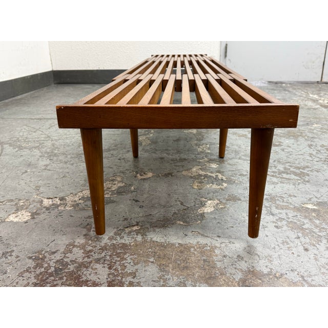 Brown John Keal for Brown Saltman Expandable Slat Bench, Mid 20th Century For Sale - Image 8 of 12