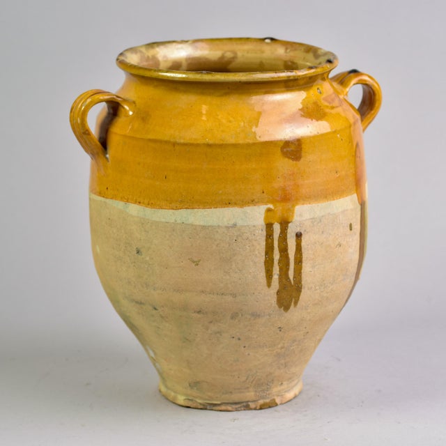 Large Early 20th C French Gold Glazed Confit Jar For Sale - Image 9 of 11