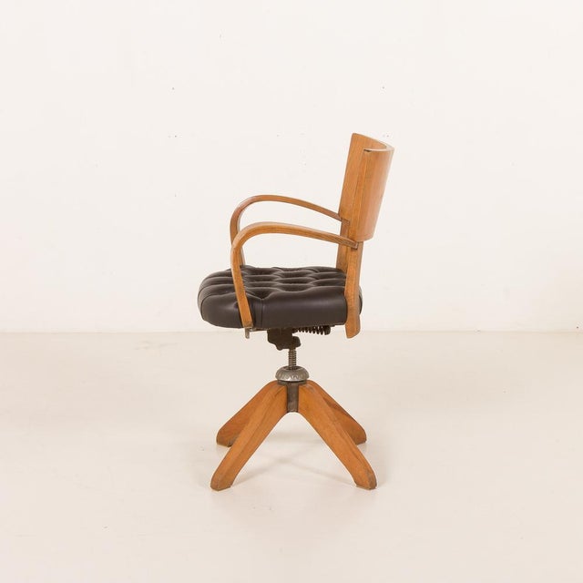 Mid-Century Modern Mid-Century Italian Reclining Desk Chair, 1950s For Sale - Image 3 of 17