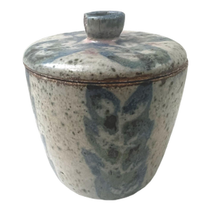 Mid Century Modern James and Nan McKinnell Pottery Lidded Jar Ceramic Studio Pottery