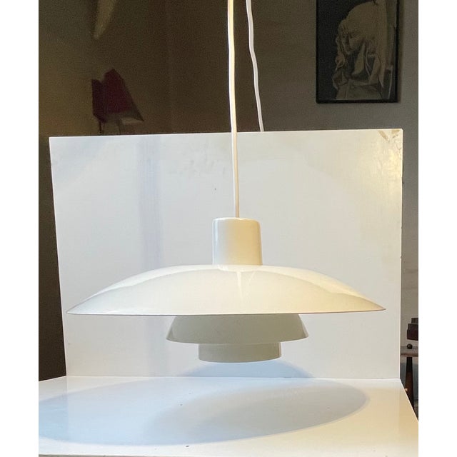 Cream Vintage Cream White PH4 / 3 Pendant Lamp by Poul Henningsen for Louis Poulsen For Sale - Image 8 of 9