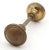 Mid 20th Century Mid 20th Century Modern Polished Brass Beaded Passage Door Knob Set For Sale - Image 5 of 6