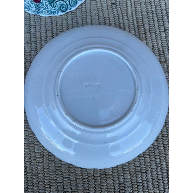 A Pair of Antique Staffordshire Green Transferware Decorated Cups and Saucers, by Adams, Circa 1830's For Sale - Image 15 of 16