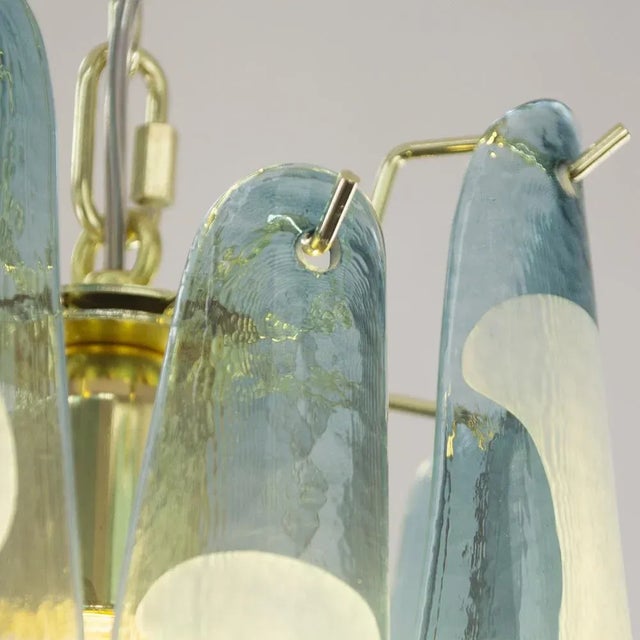 Petal Suspension Lamp in Murano Glass Color and White Color, 1990s For Sale - Image 11 of 12