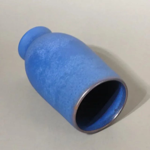 Blue Ceramic Vase by Glatzle for Karlsruher Majolika, 1956 For Sale - Image 4 of 7