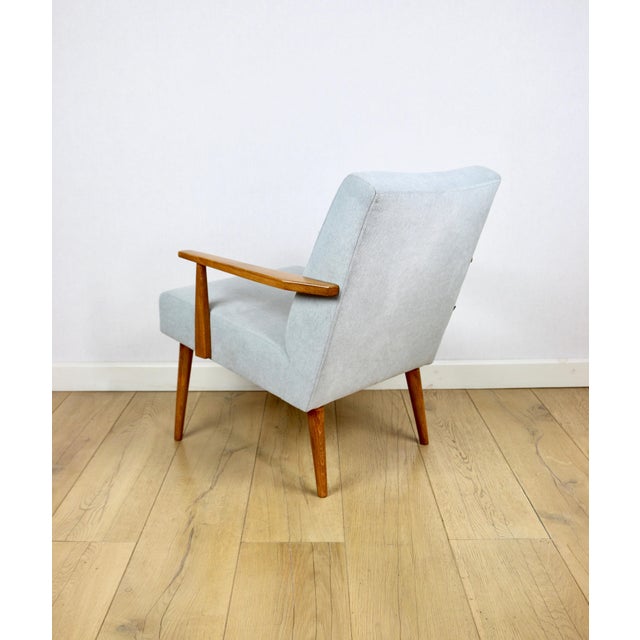 Vintage Armchair with Armrests Loft in Blue Sky, 1970s For Sale - Image 6 of 10