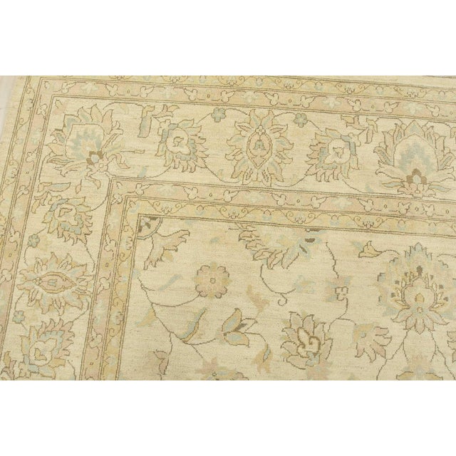 Ziegler Rug 9'2'' X 11'9'' Beige Wool Modern Hand-Knotted Oriental Carpet For Sale In Philadelphia - Image 6 of 12