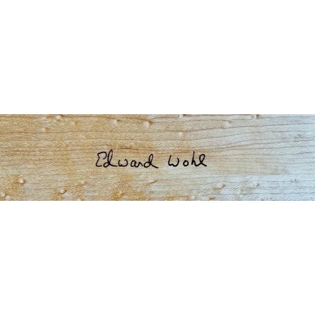 Tan Rare "Bird's Eye Primo Maple" Ed Wohl Cutting Board, Design Collectible For Sale - Image 8 of 10