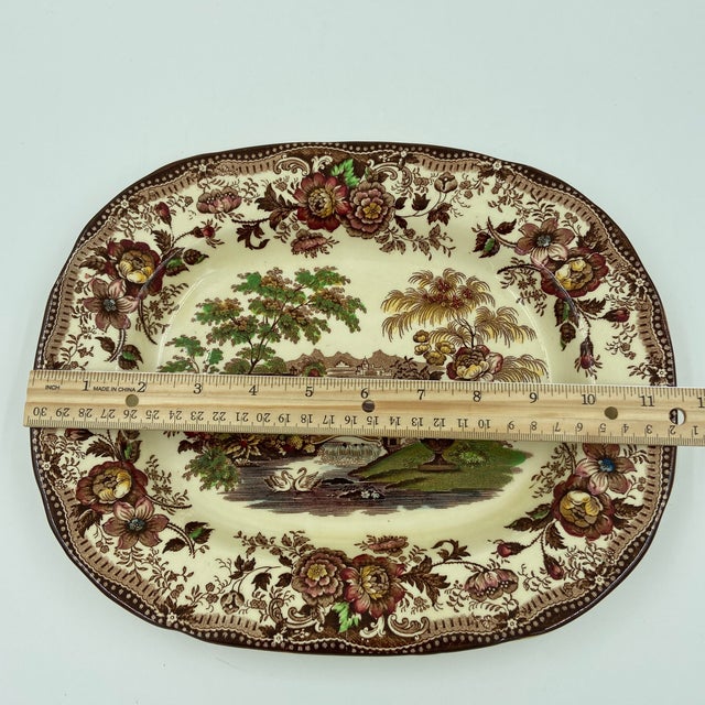 Vintage Royal Staffordshire "Tonquin" Serving Platter by Clarice Cliff For Sale - Image 10 of 11