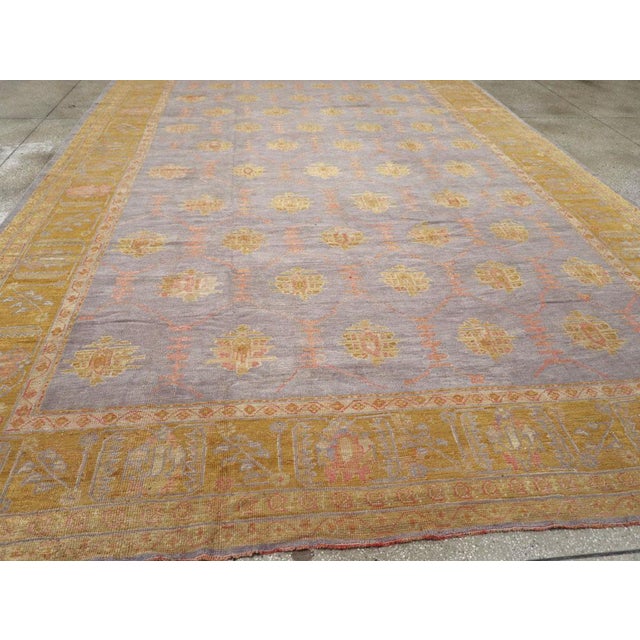 Galerie Shabab Collection Early 20th Century Turkish Oushak Large Carpet For Sale In New York - Image 6 of 8