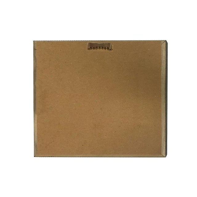 American Bunnies in the Field Framed Print on Canvas in Distressed Black Wood Frame. 8.5" X 9.5" For Sale - Image 3 of 4