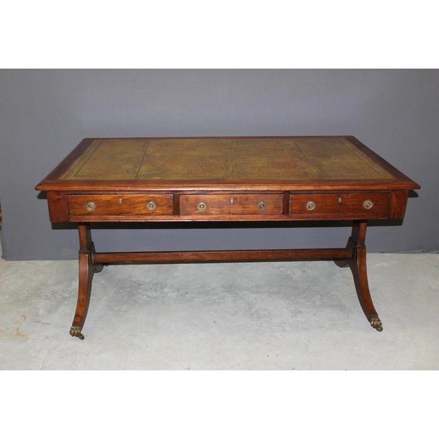 English Mahogany Desk, 1900 For Sale - Image 14 of 15