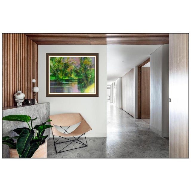Message us to inquire about custom framing options! (Included for free with every purchase) The artwork here, "L'etang en...