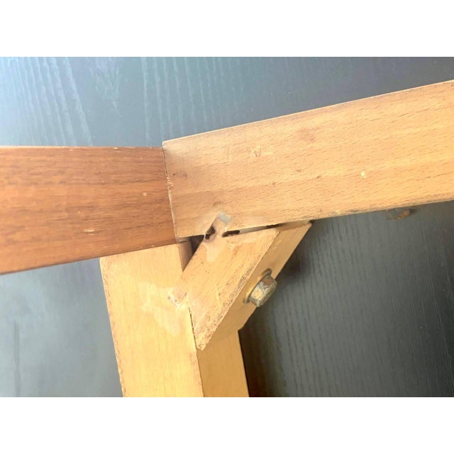 Modern Dining Table in Black Ash with Wooden Frame, 1960s For Sale - Image 6 of 15