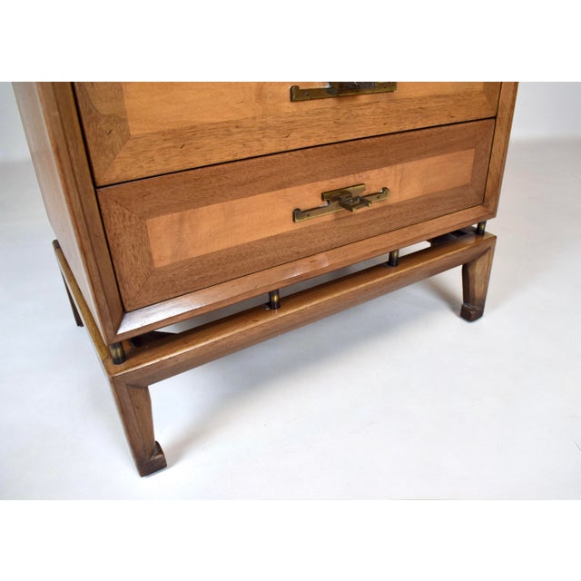 Brown Mid-Century Modern Walnut Burl Nightstands by White Furniture, Usa For Sale - Image 8 of 11