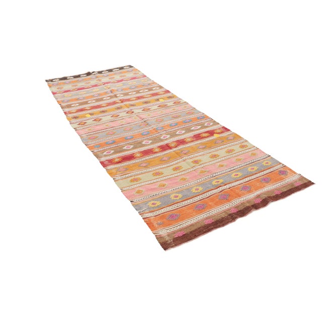 Boho Chic Vintage Turkish Kilim Rug For Sale - Image 3 of 7