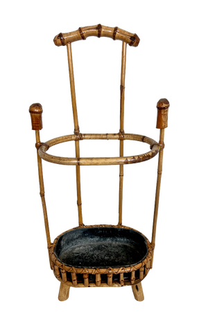Mid-Century Bamboo Umbrella Stand, France, 1950s